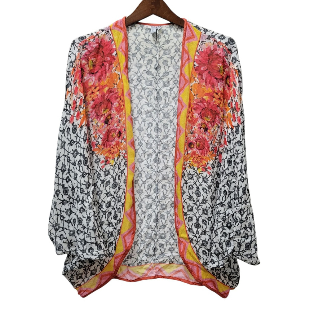 Blank London Women's Floral Print 100% Viscose Kimono Top. One Size